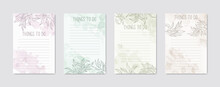 To Do List Collection With Colorful Floral Design