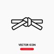 © World Vector - karate belt icon vector. Linear style sign for mobile concept and web design. karate belt symbol illustration. Pixel vector graphics - Vector.