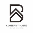 Monogram Letter B Business Company Vector Logo Design