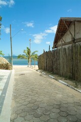 Poster - street in the town of island