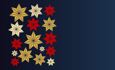 Canvas Print - christmas stars card.