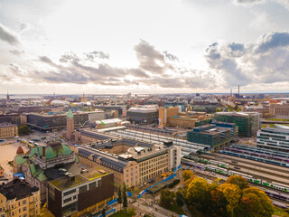 Wall Mural - Aerial panorama of Helsinki, Finland