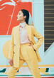 © Audrey Shtecinjo/Stocksy - Fashion Model In Colorful Abstract Space .