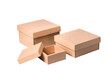 © mdbildes - Set of different brown carton cardboard boxes, lot