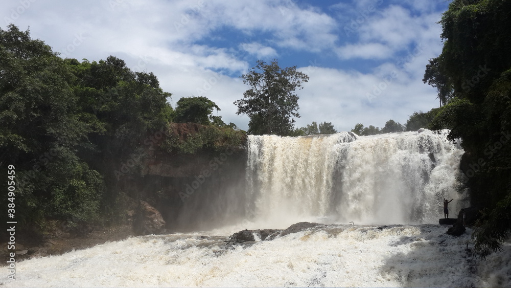 Cambodia. Bou Sra waterfull. Busra waterfall is located in Pich Chenda ...