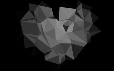 Dark Silver, Gray vector polygon abstract backdrop.