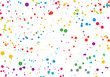 Beautiful colorful watercolor splatter on white background for cute decoration, making cool banner on page and cover Color splash dots and spray concept