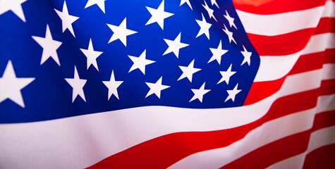 Closeup of American flag