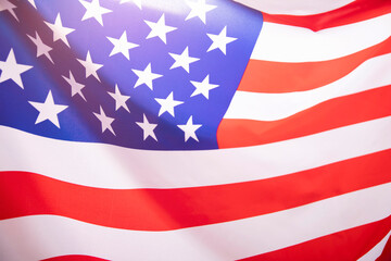 Closeup of American flag