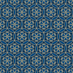 Wall Mural - classic floral geometric seamless pattern