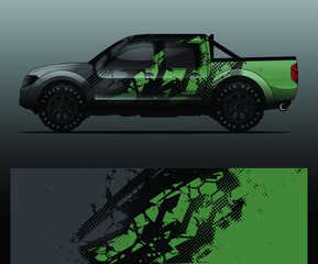 Wall Mural - Truck decal graphic wrap vector, abstract background