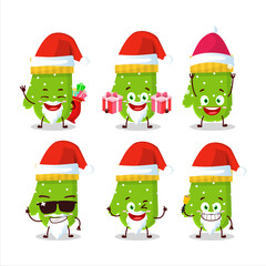 Wall Mural - Santa Claus emoticons with green gloves cartoon character