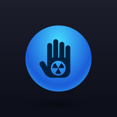 Poster - Radioactive Area - Button