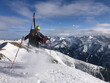 © Michal - Ski touring in mountains. High alpine landscape. Ascent and descent to a summit of an alpine peak. Snow and winter activities, skitouring in mountains.