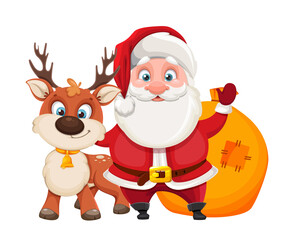 Wall Mural - Merry Christmas and Happy New Year. Santa Claus