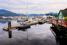 Cow Bay Harbour Reflections, Prince Rupert, Kaien Island, Inside Passage, North West British Columbia, Canada