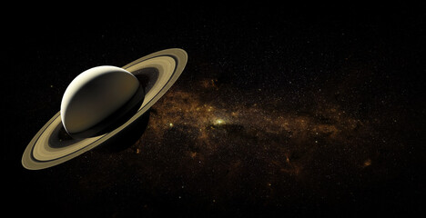 Wall Mural - saturn on space background. elements of this image furnished by nasa.
