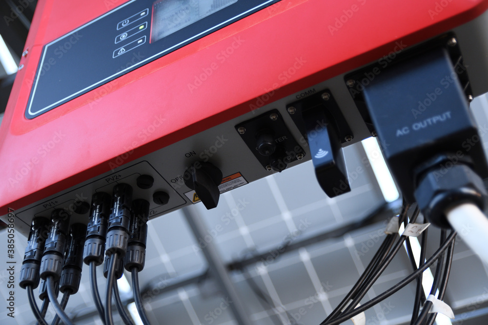 Foto de Stock Solar battery management system. Controller of power ...
