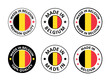 © extracoin - made in Belgium labels set, Belgian product emblem