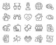 © blankstock - People icons set. Included icon as Friendship, Global business, Winner cup signs. Like, Myopia, Star rating symbols. Doctor, Insurance hand, Move gesture. Meeting, Hold heart, Mobile like. Vector