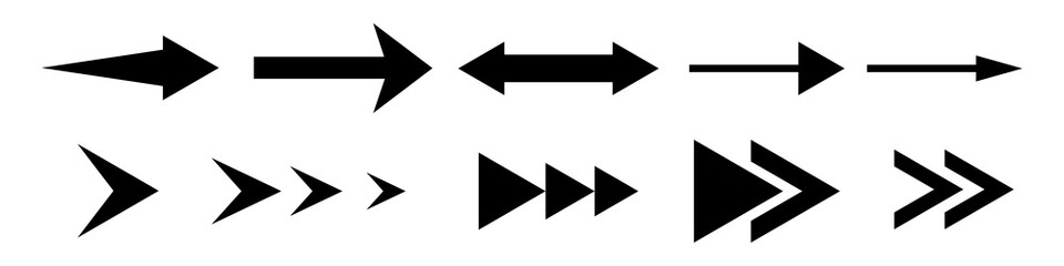 Poster - Black arrow vector icon. Arrow vector collection. Arrow. Cursor. Simple arrows. Vector illustration