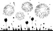 PARTY FIREWORKS celebration silhouette vector