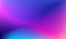 Beautiful Purple, Pink And Blue Gradient Background. Abstract Blurred Violet Colorful Backdrop. Vector Illustration For Your Graphic Design, Banner, Poster, Card Or Website