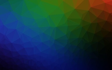 Dark Multicolor, Rainbow vector abstract mosaic background.