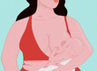 © Danil Nevsky/Stocksy - Plus size mother breastfeeding baby