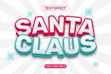 Santa Claus Appearance Effect Text Font Style