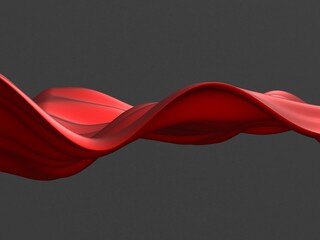 Red smooth waves. Luxury abstract background