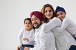 © IndiaPix - A HAPPY SIKH FAMILY POSING TOGETHER