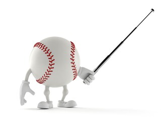 Sticker - Baseball character aiming with pointer stick