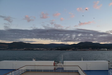 The view from the ship in Hokkaido, Japan