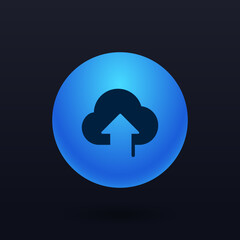 Sticker - Upload Cloud - Button