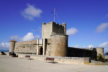 Wall Mural - Vauban military fortress of Fouras in sunny day in Charente France