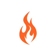 Wall Mural - simple vector flame icon in flat style