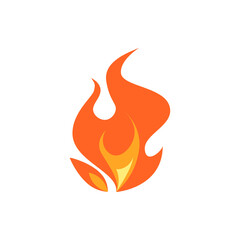 Wall Mural - simple vector flame icon in flat style
