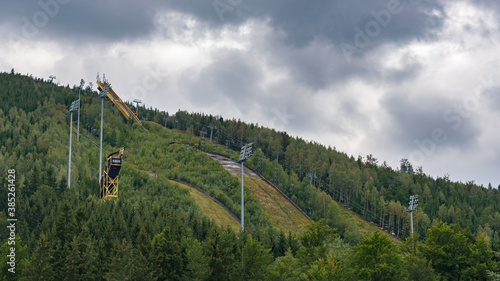 Fotomural View of decaying ski jump in Harrachov