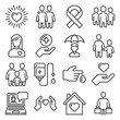 © Sergei Sizkov - Charity and Volunteer Icons Set on White Background. Vector