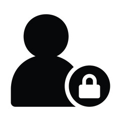 User Lock Vector Icon Illustration