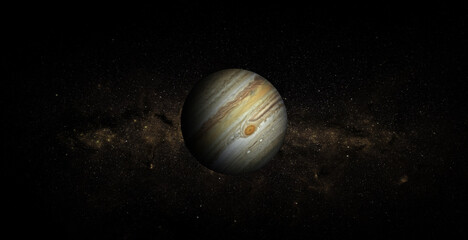 Wall Mural - jupiter on space background. elements of this image furnished by nasa.