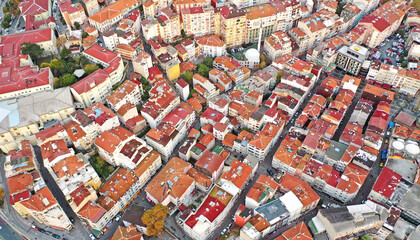 Wall Mural - Aerial view of downtown in Istanbul, Turkey