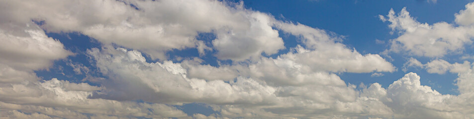 Wall Mural - Image of a partly cloudy and partly clear sky during the day