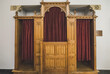wooden room for confession in the church