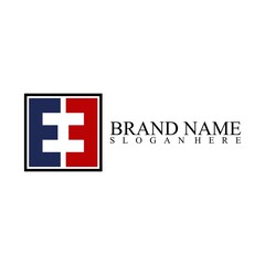 Wall Mural - letter e and e logo design vector