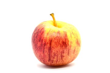 Red apple on white background