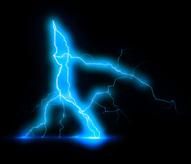 Digital Rendering Lighting Strike Electric Charge