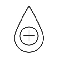 Poster - medical health drop blood donate line icon