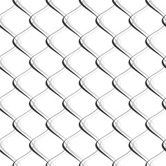 Wall Mural - Vector geometric seamless pattern. Modern geometric background. Mesh with curving lines.